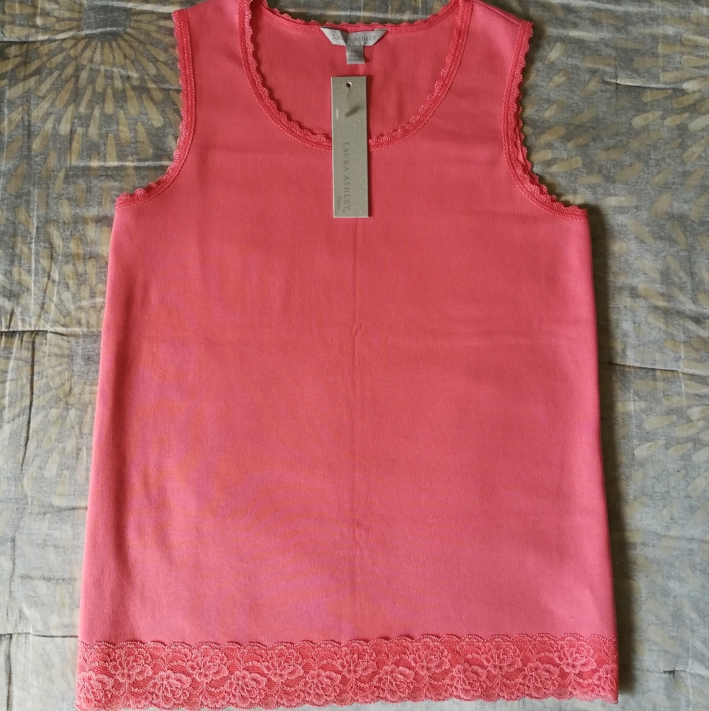 Laura Ashley NWT coral colour tank , size PM